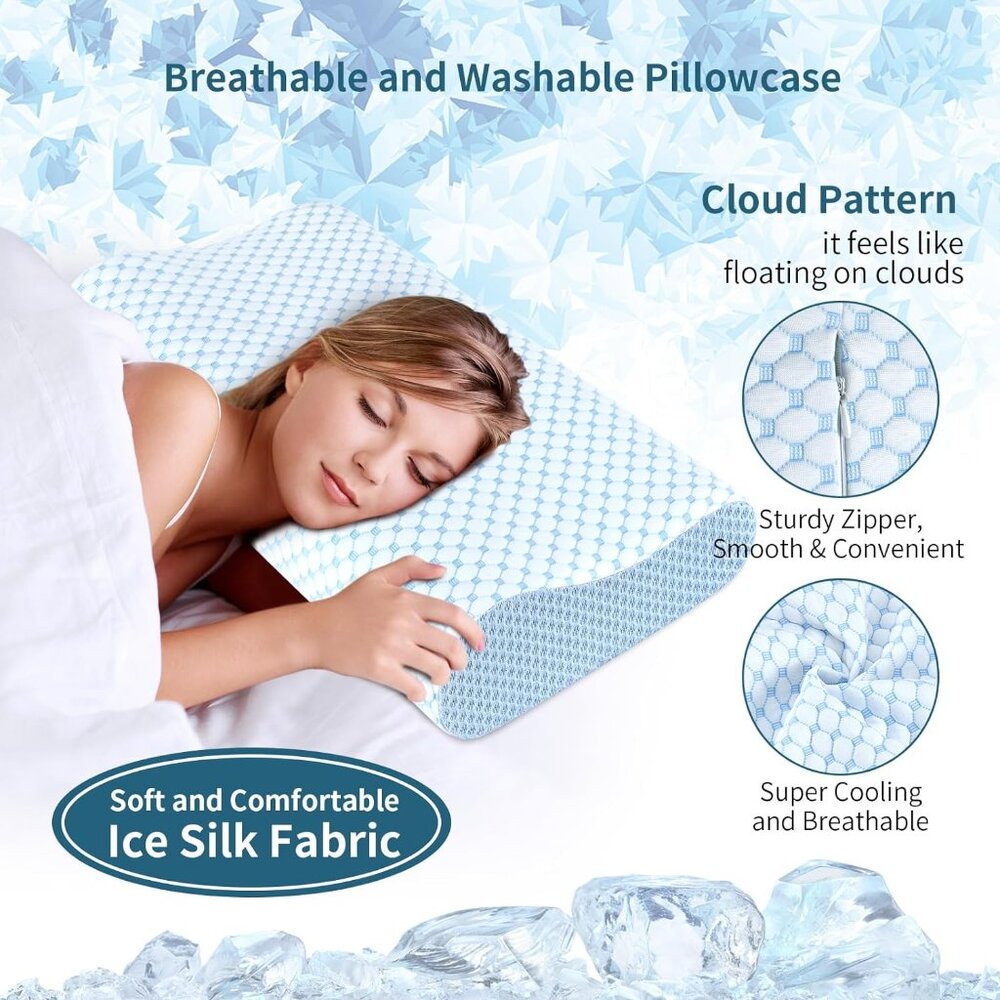 Cervical Pillow for Neck Pain Relief, Contour Memory Foam Pillows for Sleeping, - Picture 4 of 7